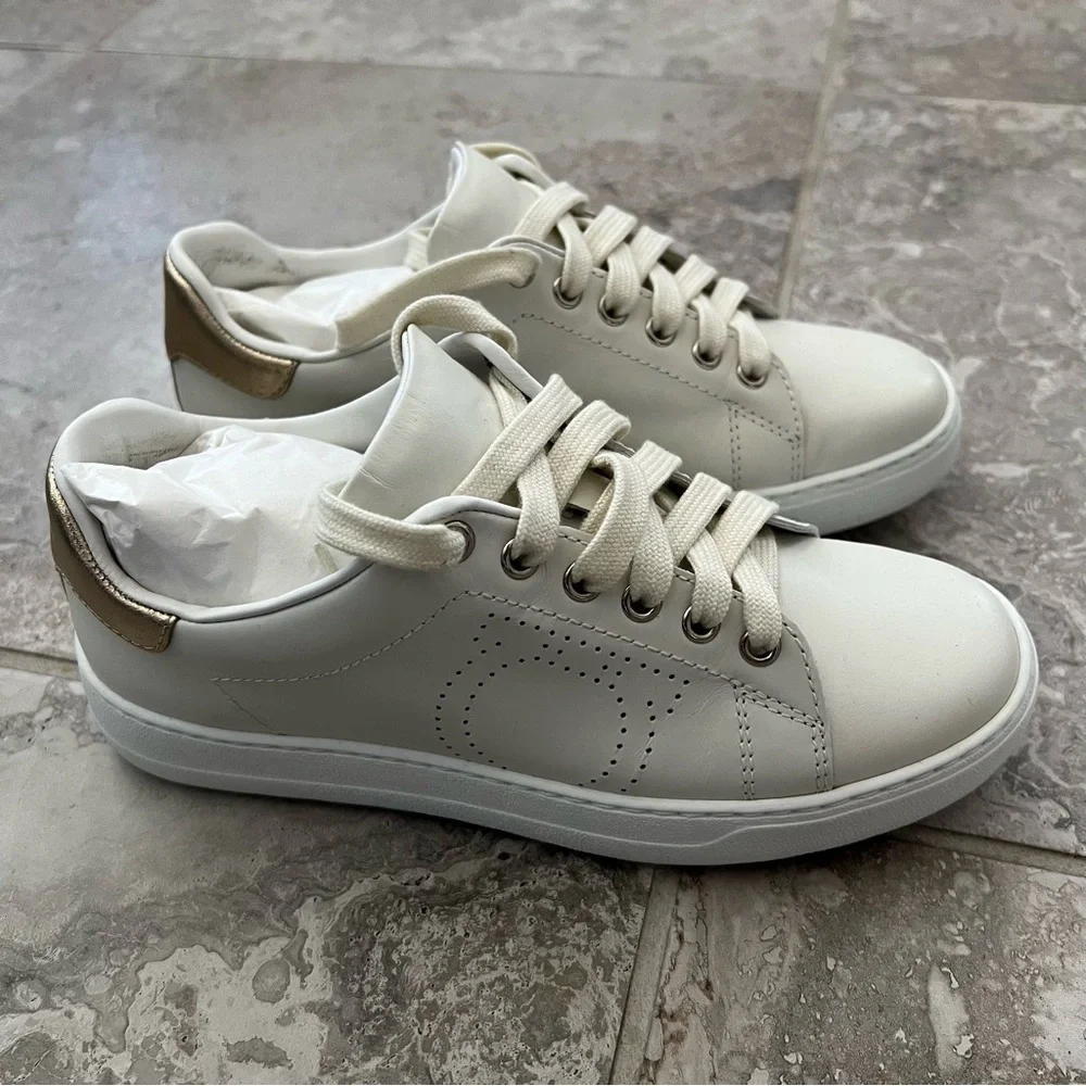 Salvatore Ferragamo Pierre Bicolor Sneakers (Made in Italy) Size 6C EXCELLENT!